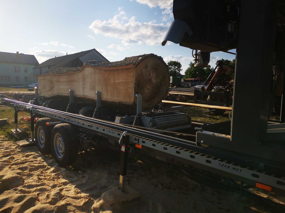 Przecieranie drewna, drzewa, tartak mobilny, tartak objazdowy