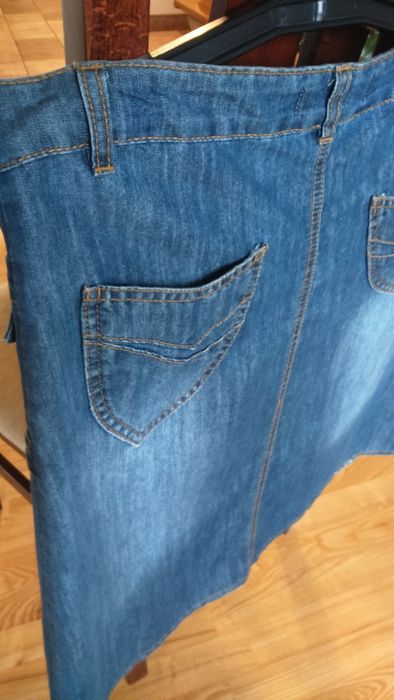 Spódnica dżins niebieski Mazzi Colection 38-40 jeans fałda plisa