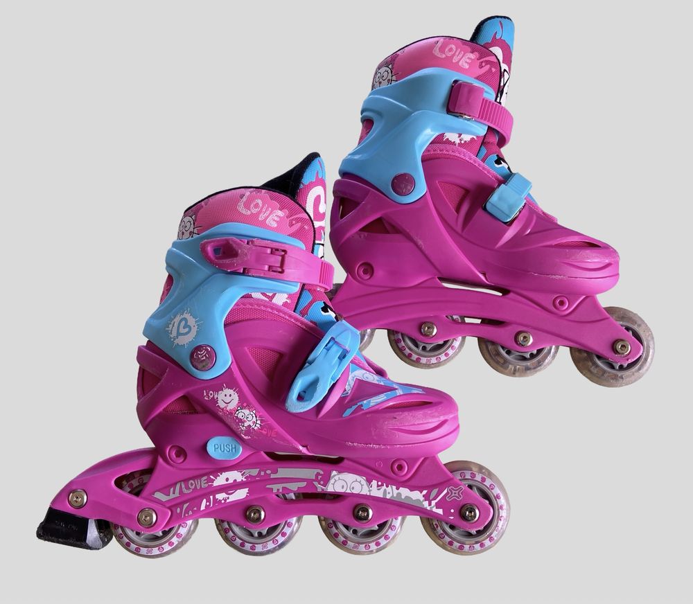 Patins luminosos ajustáveis para crianças 31 - 35