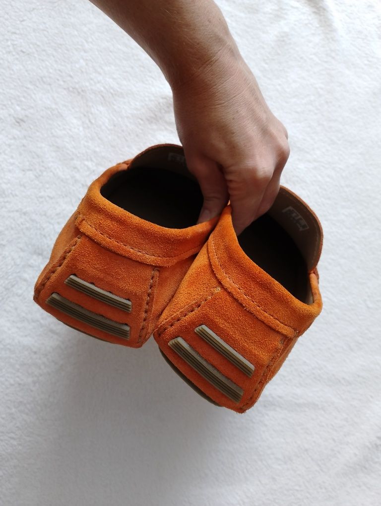 ECCO mokasyny Dynamic Moc 2.0 pomarańczowe 40 skóra