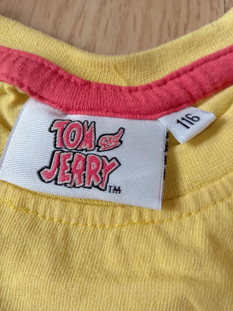 Żółta bluzka z długim rękawem Tom and Jerry 116