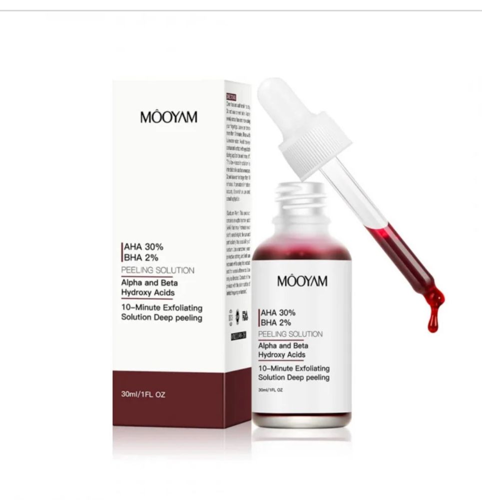 Пілінг з АНА та ВНА кислотами MOOYAM AHA 30% BHA 2% Peeling Solution