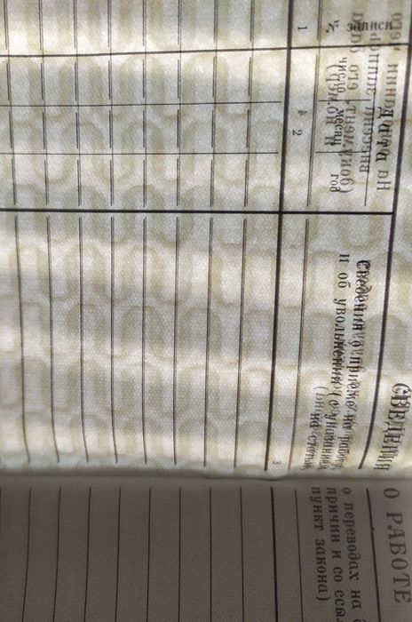 ВКЛАДИШ (додаток) до трудової книжки СССР, образца 1974 г., оригінал