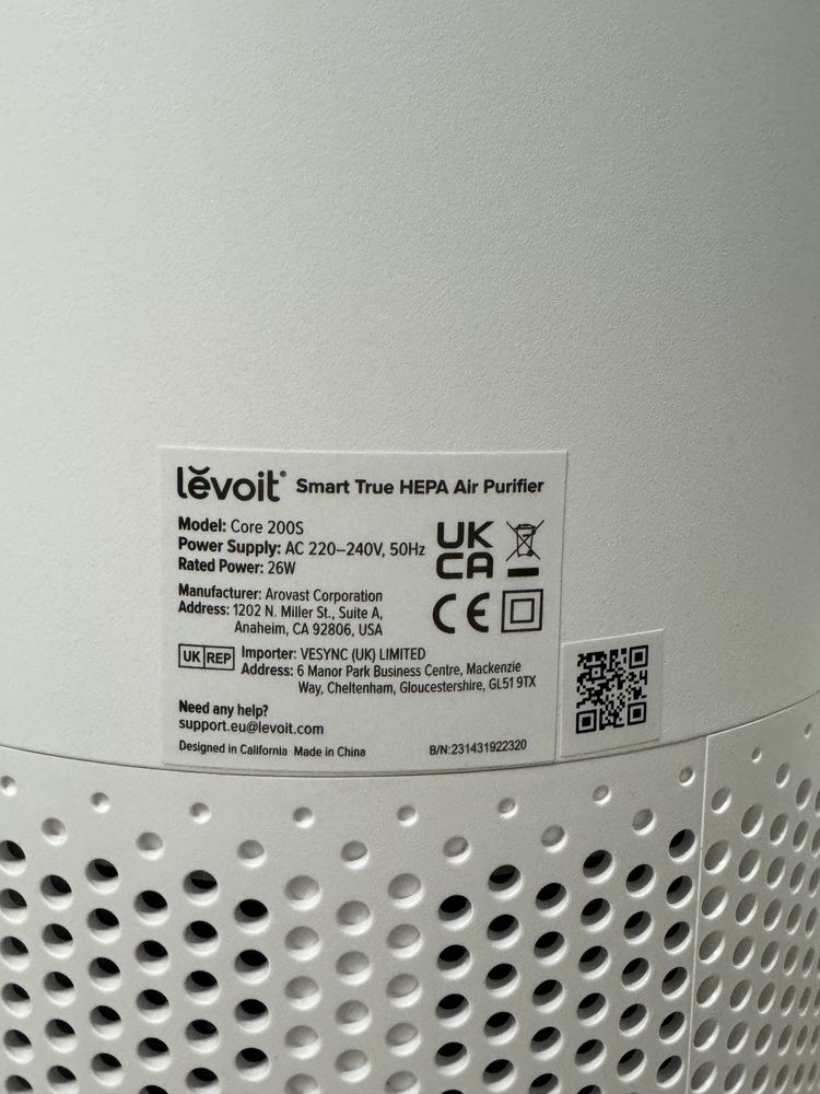 Oczyszczacz powietrza Levoit Core 200S Smart HEPA
