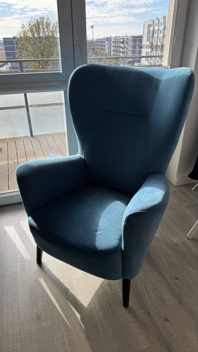 Fotel uszak morski/turkusowy z agata meble