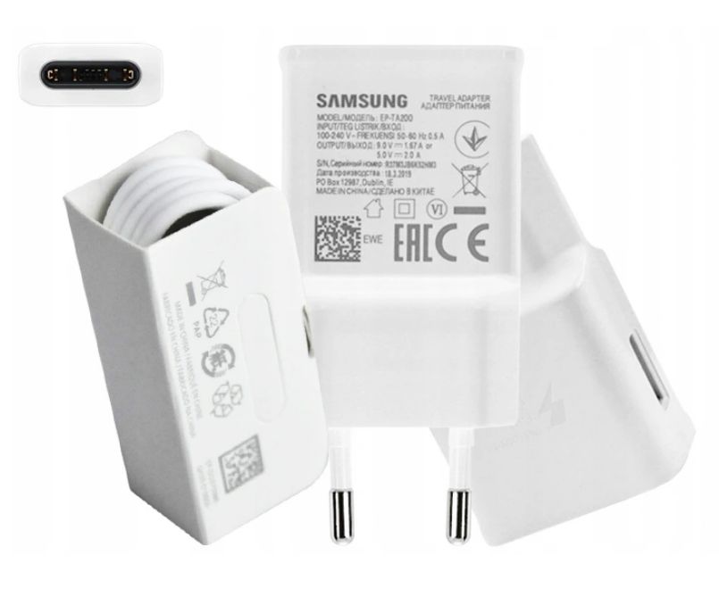 Oryginalna Ładowarka Fast Charge EP-TA200EW Samsung S8 S9 S10 Lite A12