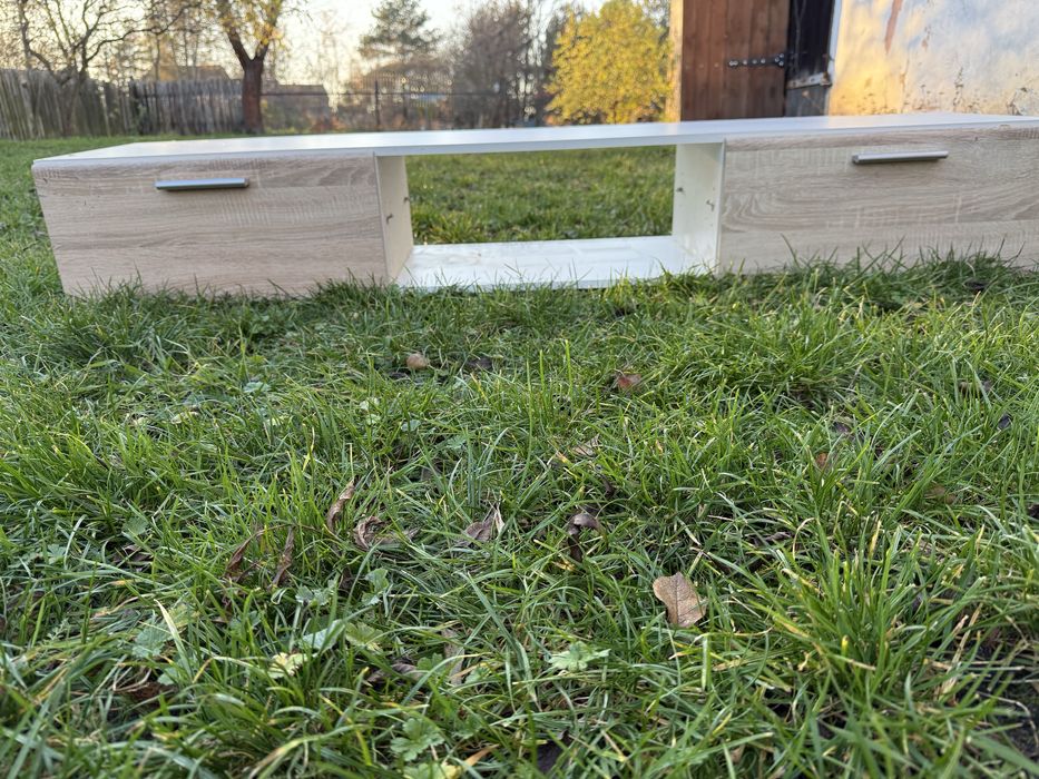 Szafka rtv kolor Biały+ Dąb Sonoma