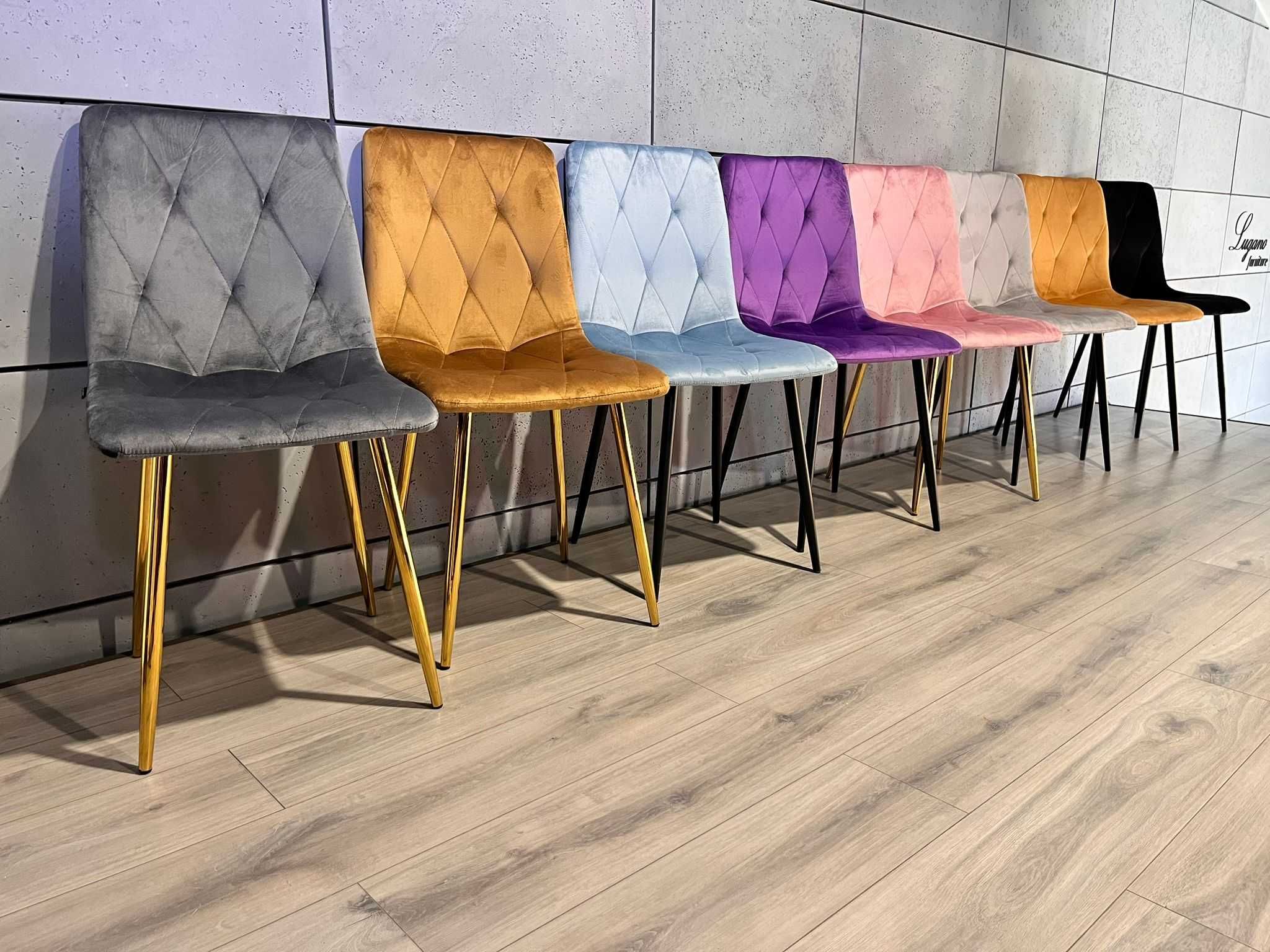 Krzesła do salonu kuchni jadalni tapicerowane BORGO marki LUGANO nowe