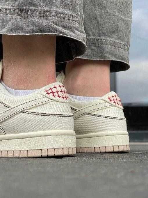 Женские кроссовки Nike Dunk Low Light Orewood Brown Sashiko найк