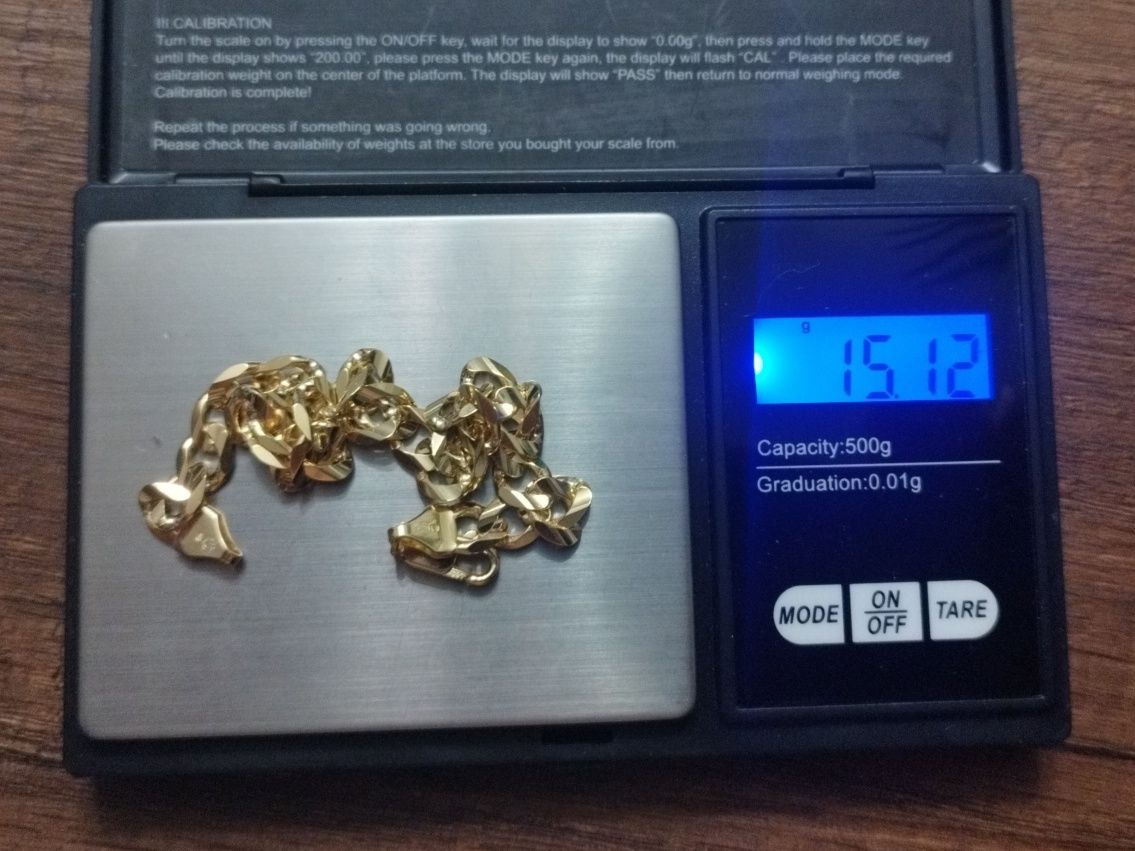 Nowa piękna złota bransoletka 585 14k 15.12gr 21.5cm unikat!!