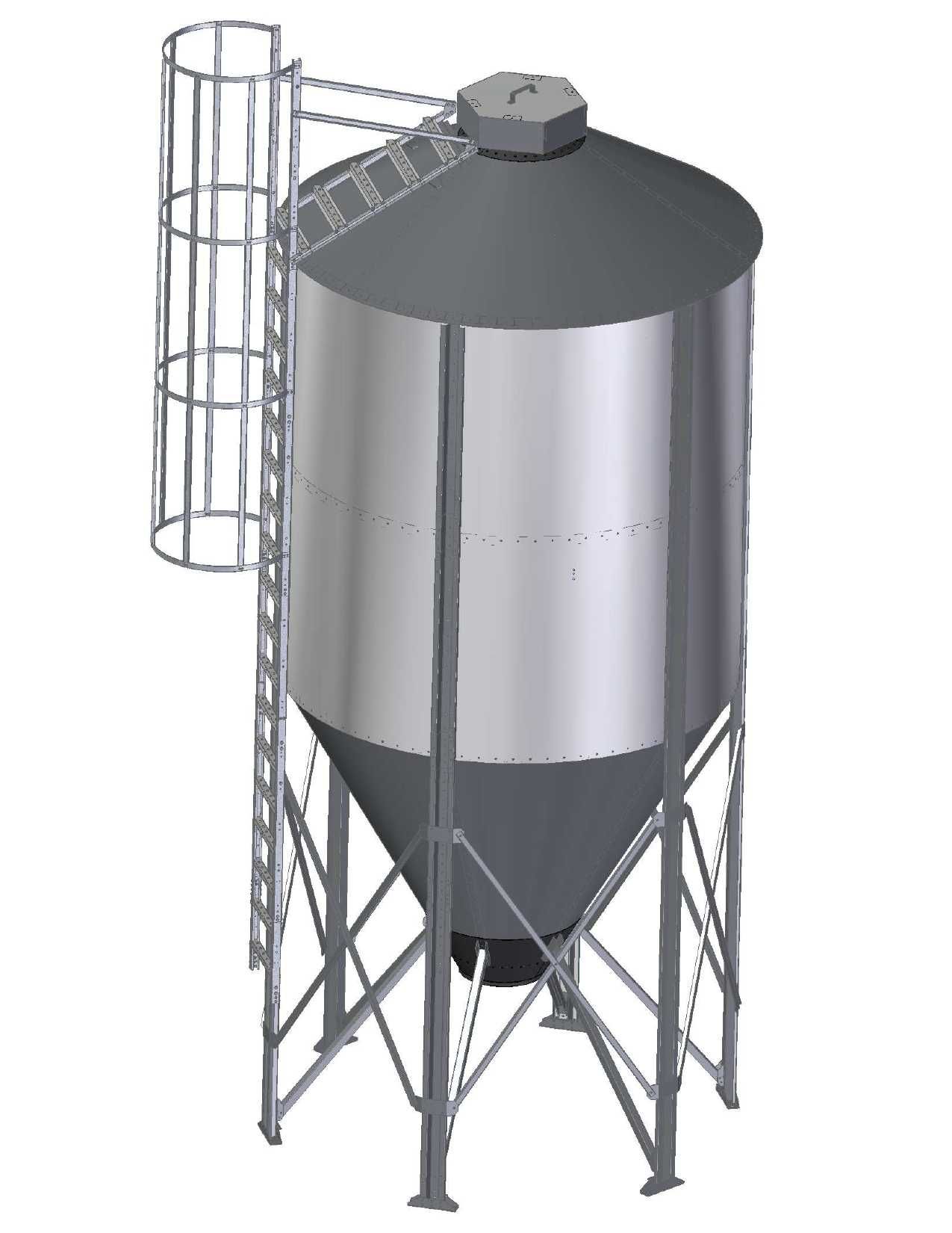 Silos lejowy paszowy CKM 23,8 m3, producent PL, złożony