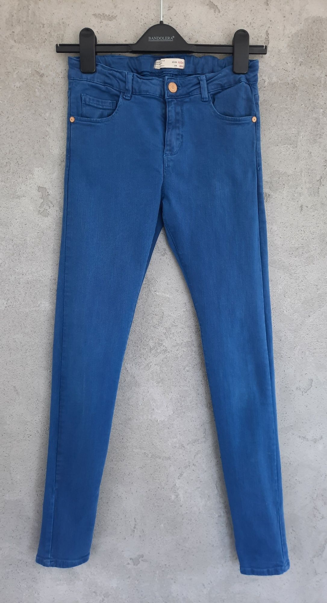 Jeansy niebieskie rurki skinny super slim Zara 164