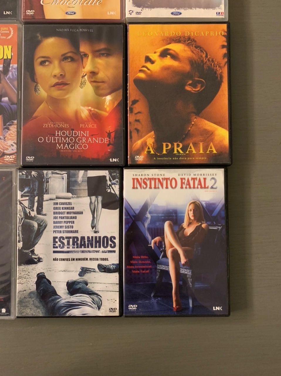 8 filmes-A Praia,O Piano, Chocolate, Instinto fatal 2, Houdini