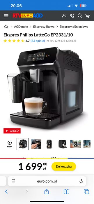 Ekspress Philips Latte Go EP2331/10