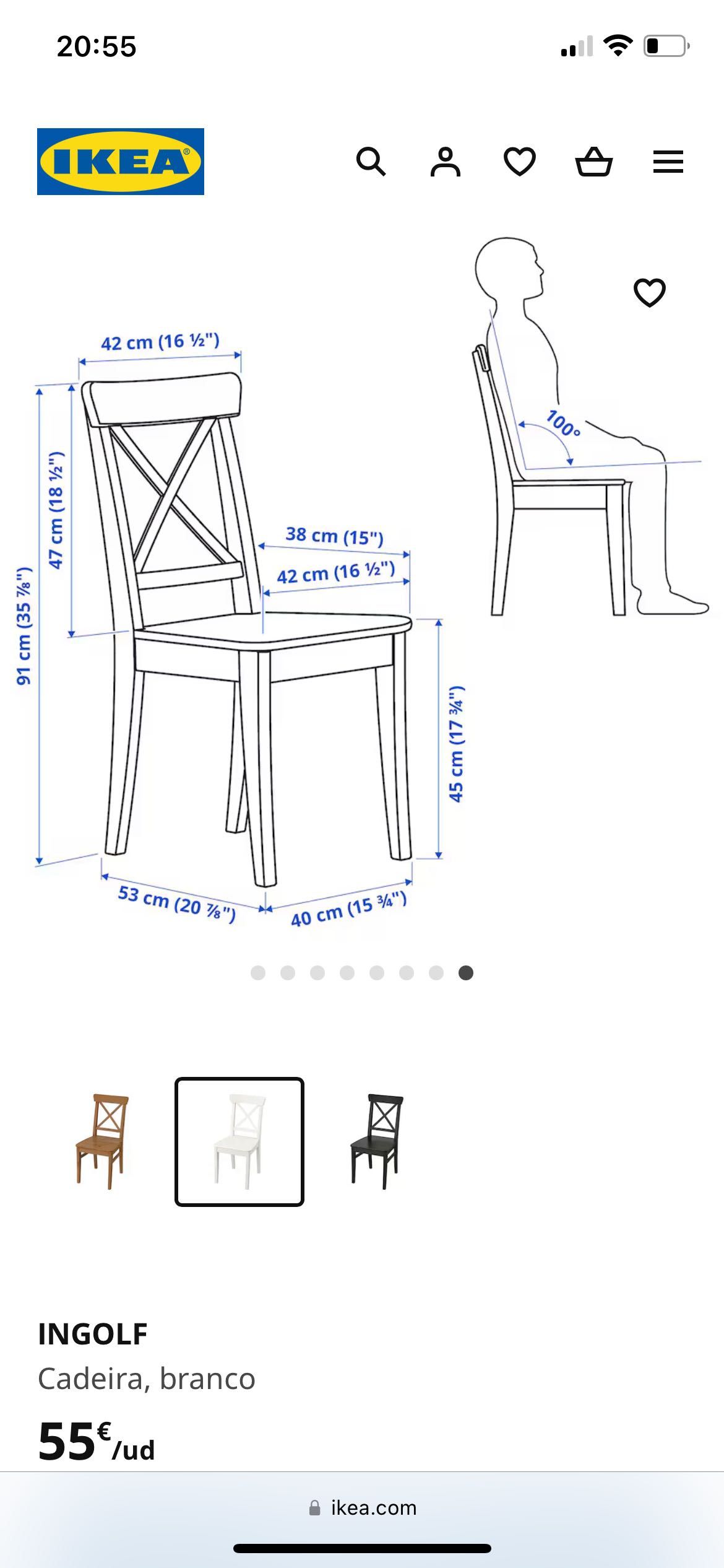 Cadeira branca Ikea