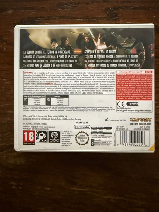 Jogo Nintendo 3DS - Resident Evil The Mercenaries 3D