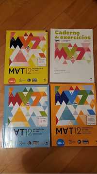 Manual e caderno de atividades “MAT 12” livro de matemática 12 ano