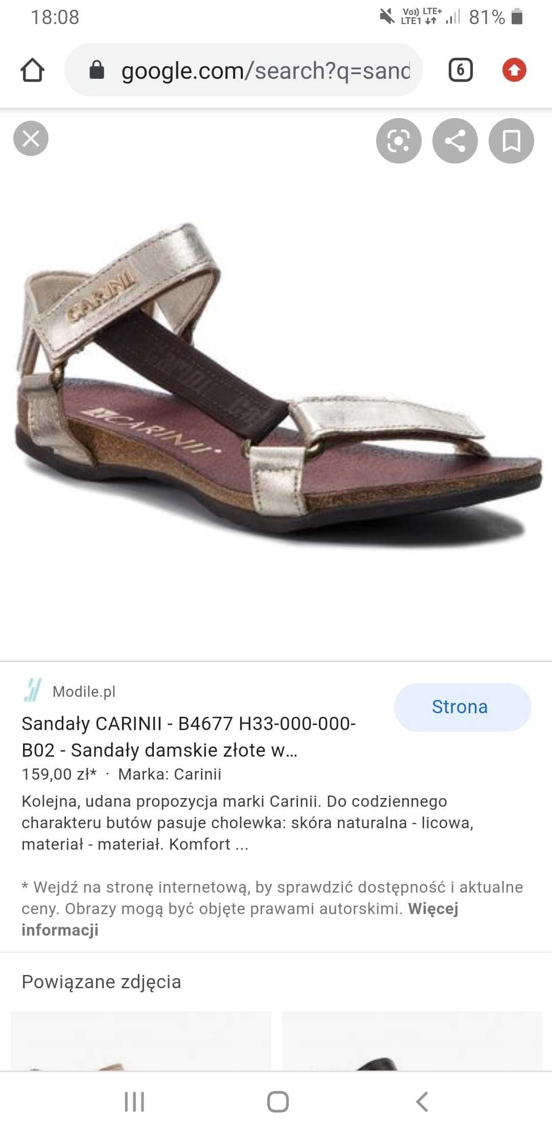 Sandały carinii 39