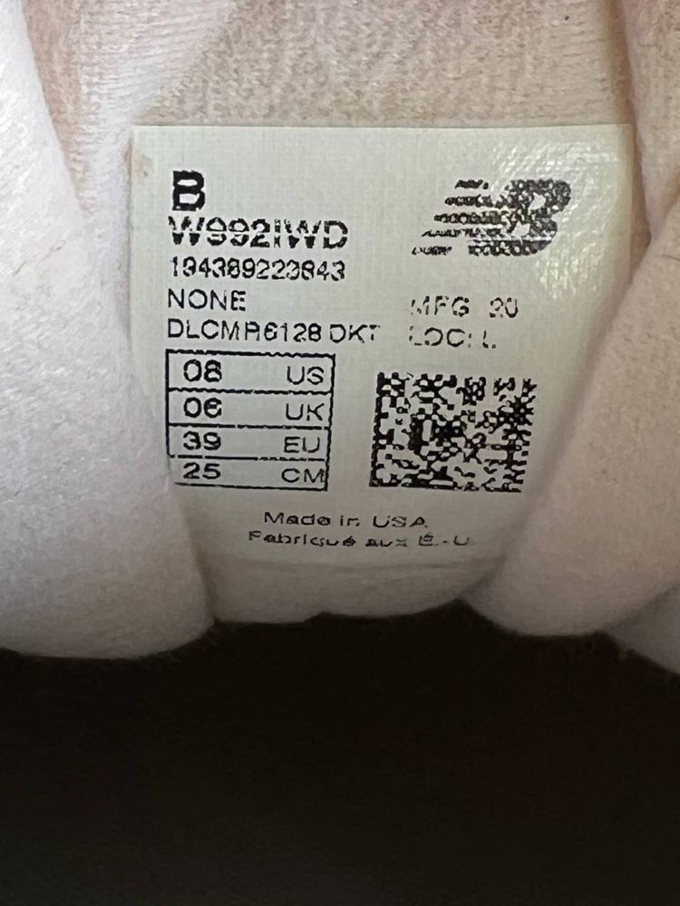 New Balance 992 ‘Off White Red’ 25см ОРИГІНАЛ