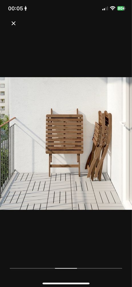Mesa+Cadeiras Haskolmen IKEA - Madeira