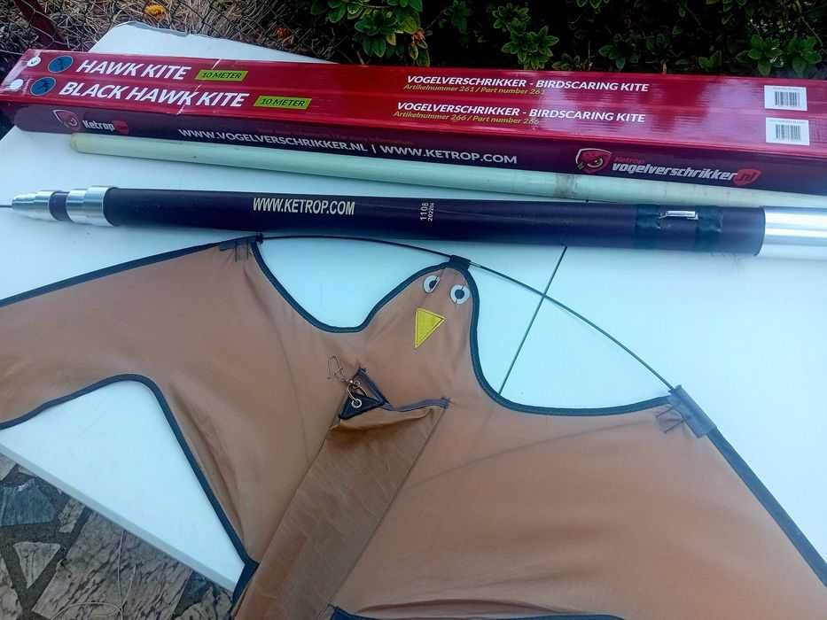 Espantalho Hawk Kite Ketrop – 10m Mastro (Novo)