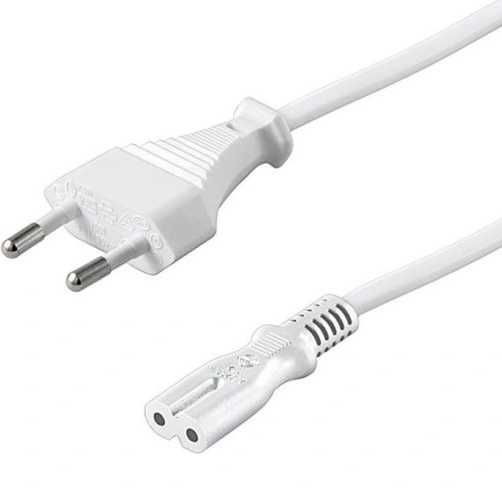 Kabel zasilający ósemka RTV AGD PS4 Xbox Radio FM zasilacz itp biały
