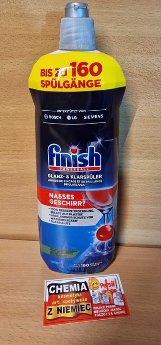 Niemiecki Nabłyszczacz do Zmywarki Finish 800 ml