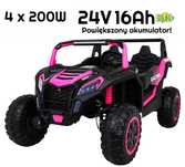Duże różowe auto na akumulator dla dziewczynki BUGGY A032 24v16ah