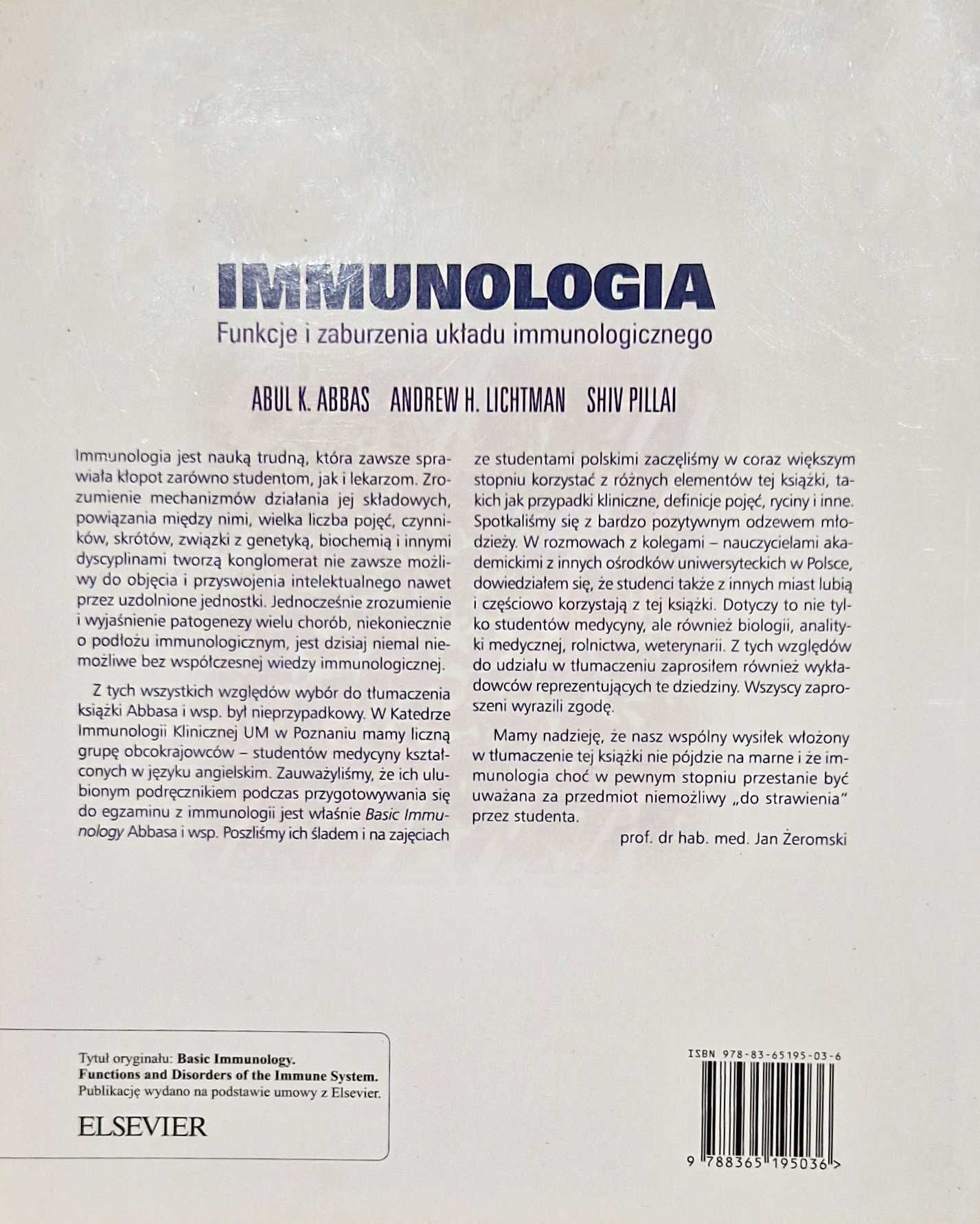 Immunologia Abul K. Abbas, Andrew H. Lichtman, Shiv Pillai PWN