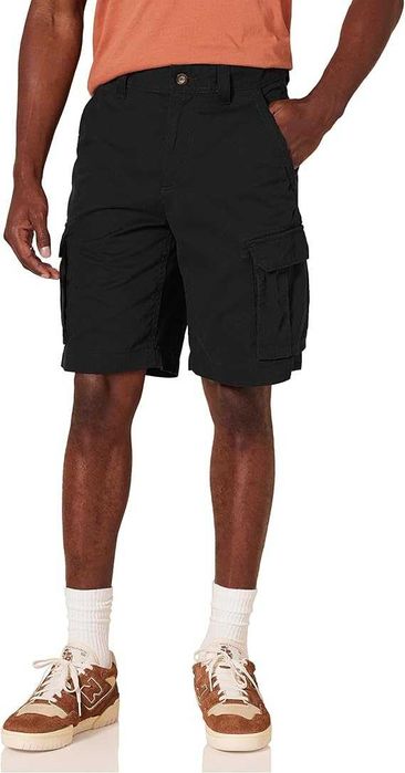 Spodenki AMAZON ESSENTIALS Classic Fit Short Cargo Bawełna Czarny 44
