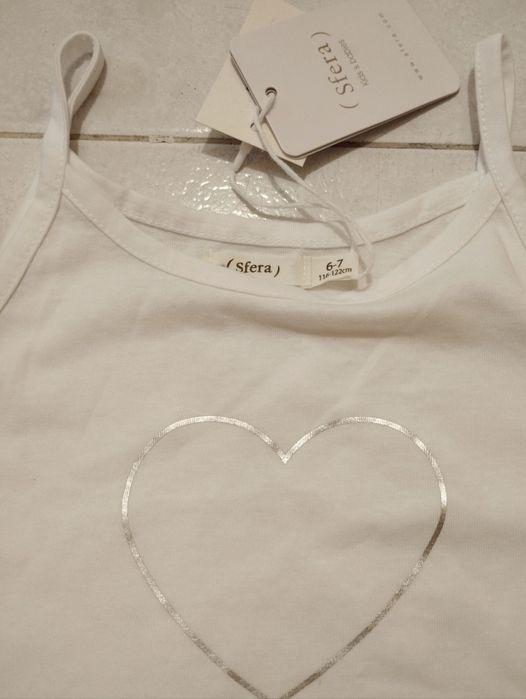 Top Branco Novo da Sfera - 6/7 anos