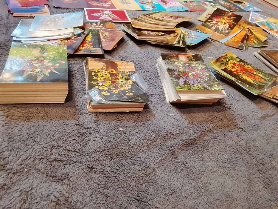 Коллекция открыток. Цветы. Чистые и заполненные. 500 штук