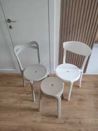 Zestaw 2 krzesła / krzesło + taboret - NOWE-cena za komplet ze zdjecia