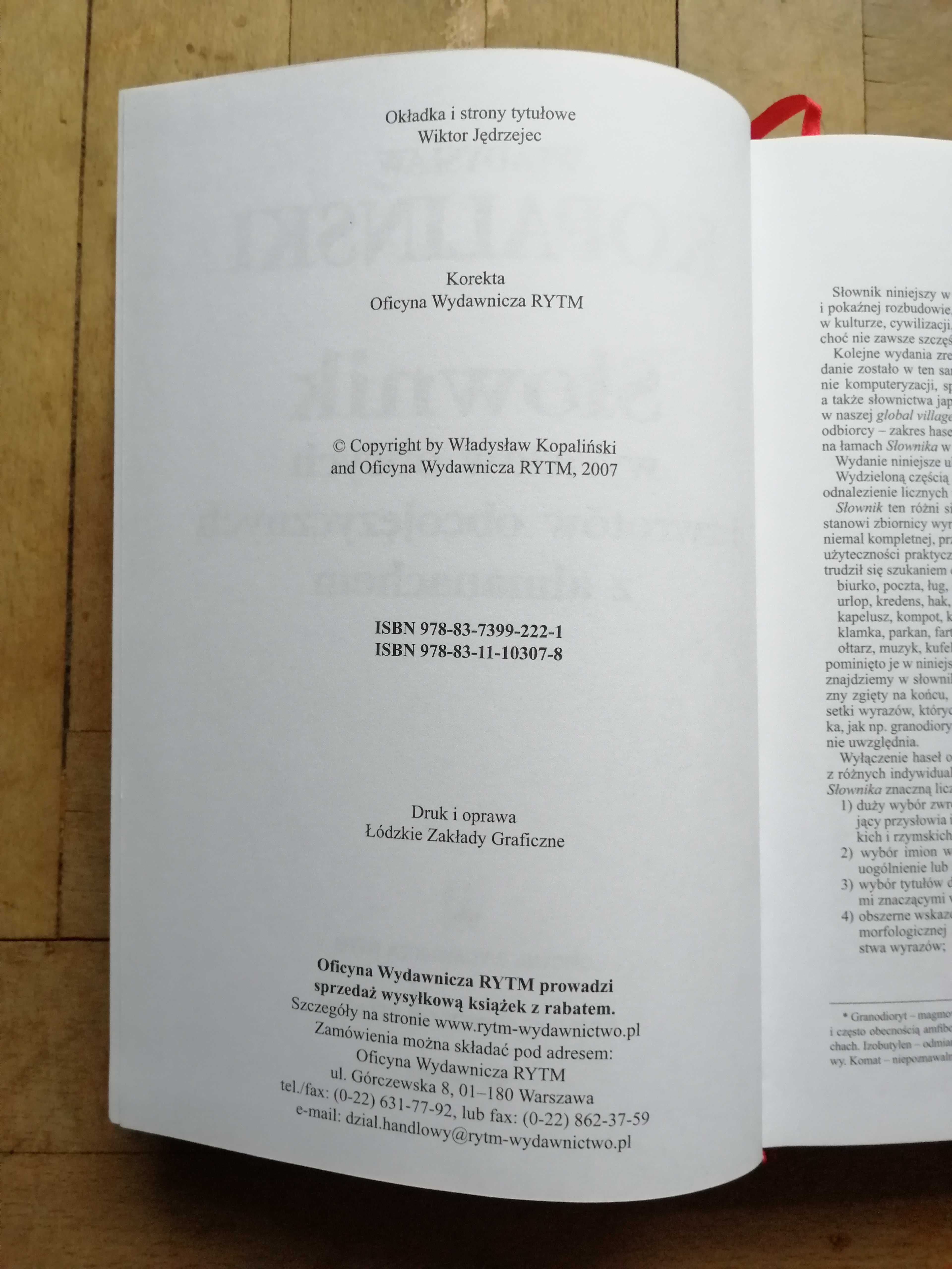 Słownik wyrazów obcych i zwrotów obcojęzycznych z almanchem W. K. 2007