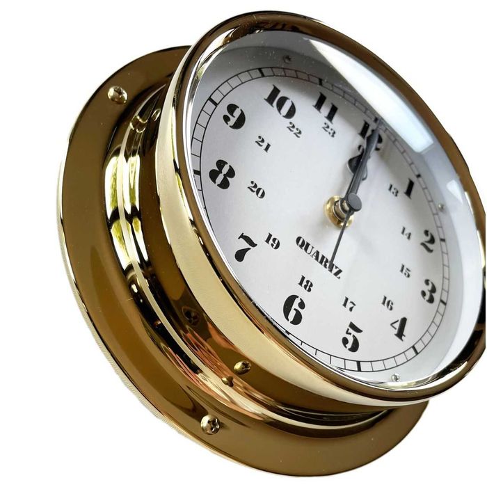 Zegar okrętowy kwarcowy mosiężny CHRONOMETR zegar jachtowy 180