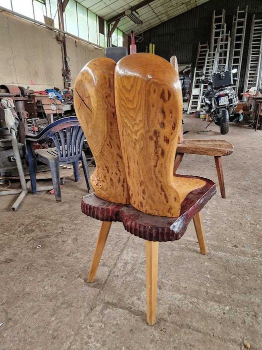 Krzesła,krzesło drewniane rękodzieło w stylu góralskim