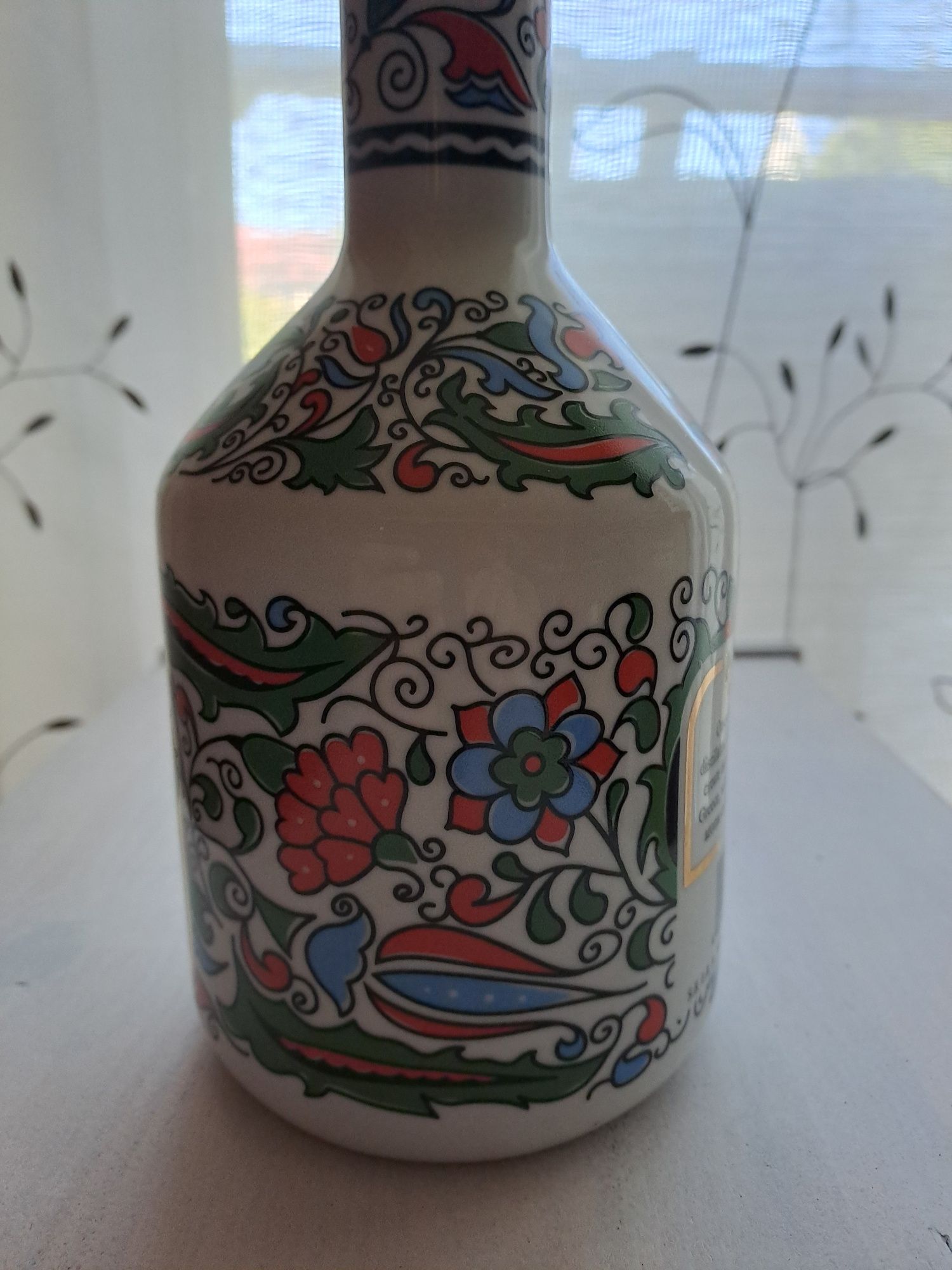 Kolekcjonerska stara butelka karafka porcelanowa retro vintage