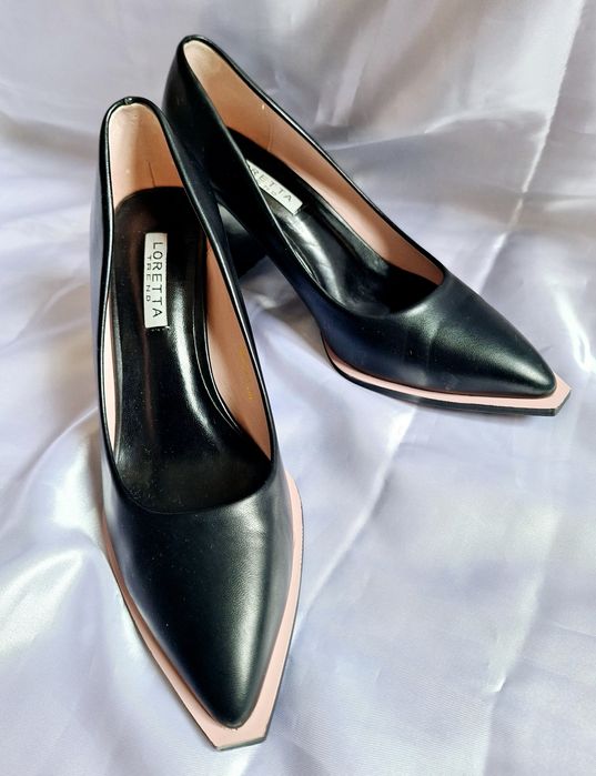 Туфли лодочки. 38 размер. 24 см. Экокожа. Б/у