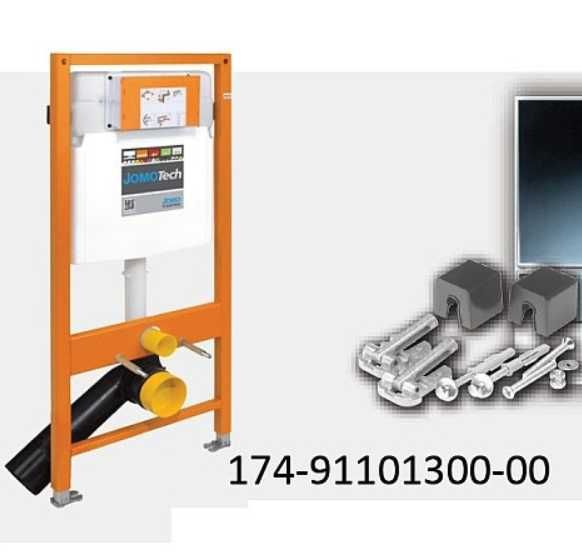 Stelaż podtynkowy do WC JOMO TECH - kompletny z przyciskiem chrom Nowy