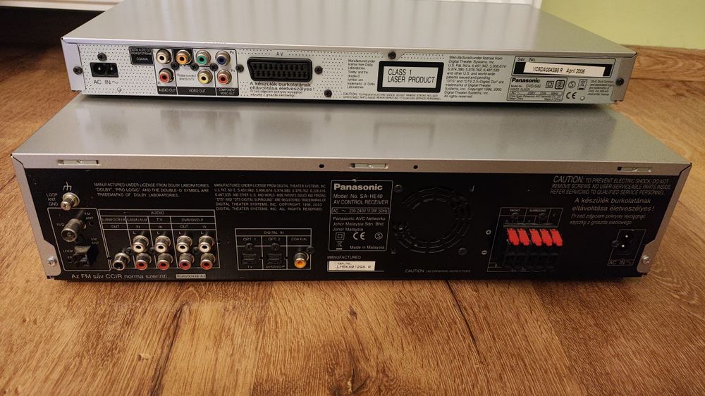 Amplituner Panasonic 5.1 SA-HE40 + DVD S42 piloty kable