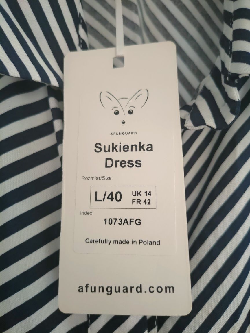 Nowa sukienka w paski afunguard L rozmiar 40/42