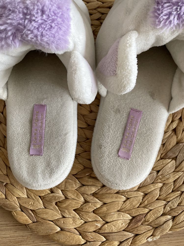 Kapcie po domu Zara Home Zara kids 36/37 z jednorożcem