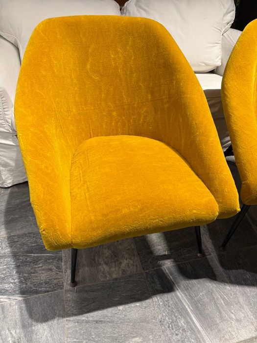 Fotel PRL muszelka, loft, po renowacji