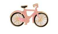 PIN Wpinka przypinka znaczek badge - różowy rower