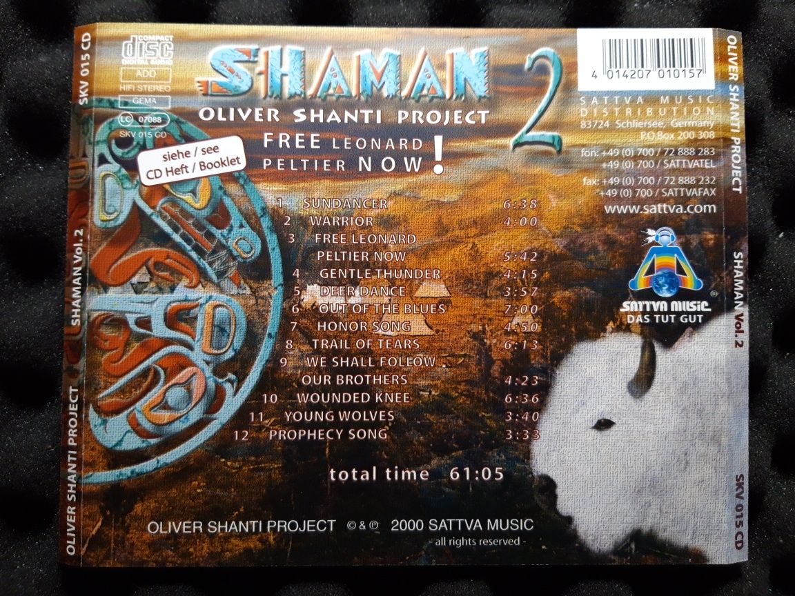 Oliver Shanti Project – Shaman 2 (Free Leonard Peltier Now!) CD, 2000