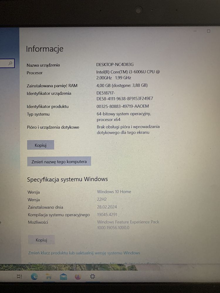 Laptop lenovo do nauki