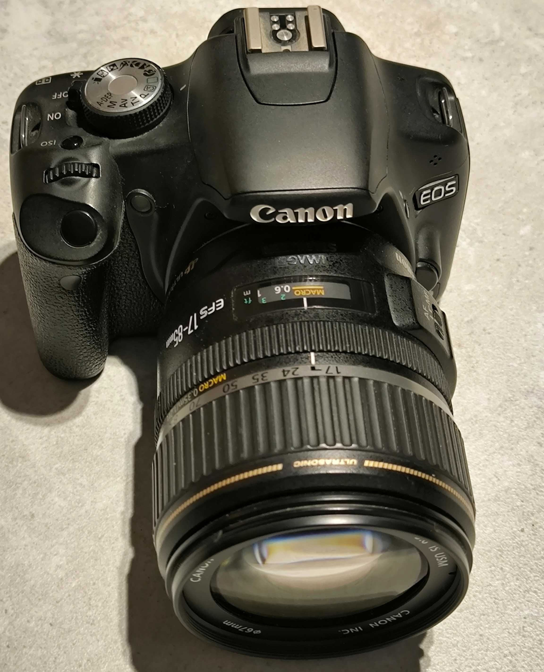 Lustrzanka Canon EOS 500D + EFS 17-85 mm akcesoria