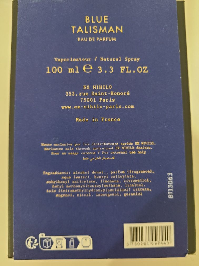 Ex Nihilo Blue Talisman (Парфюм) 100 мл