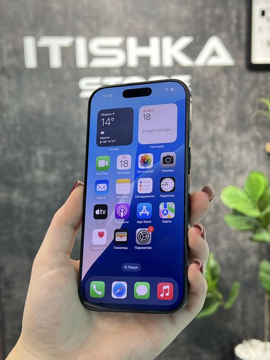iPhone 16 Pro Titanium Black, 128 GB, 95%Акб, Оплата частинами
