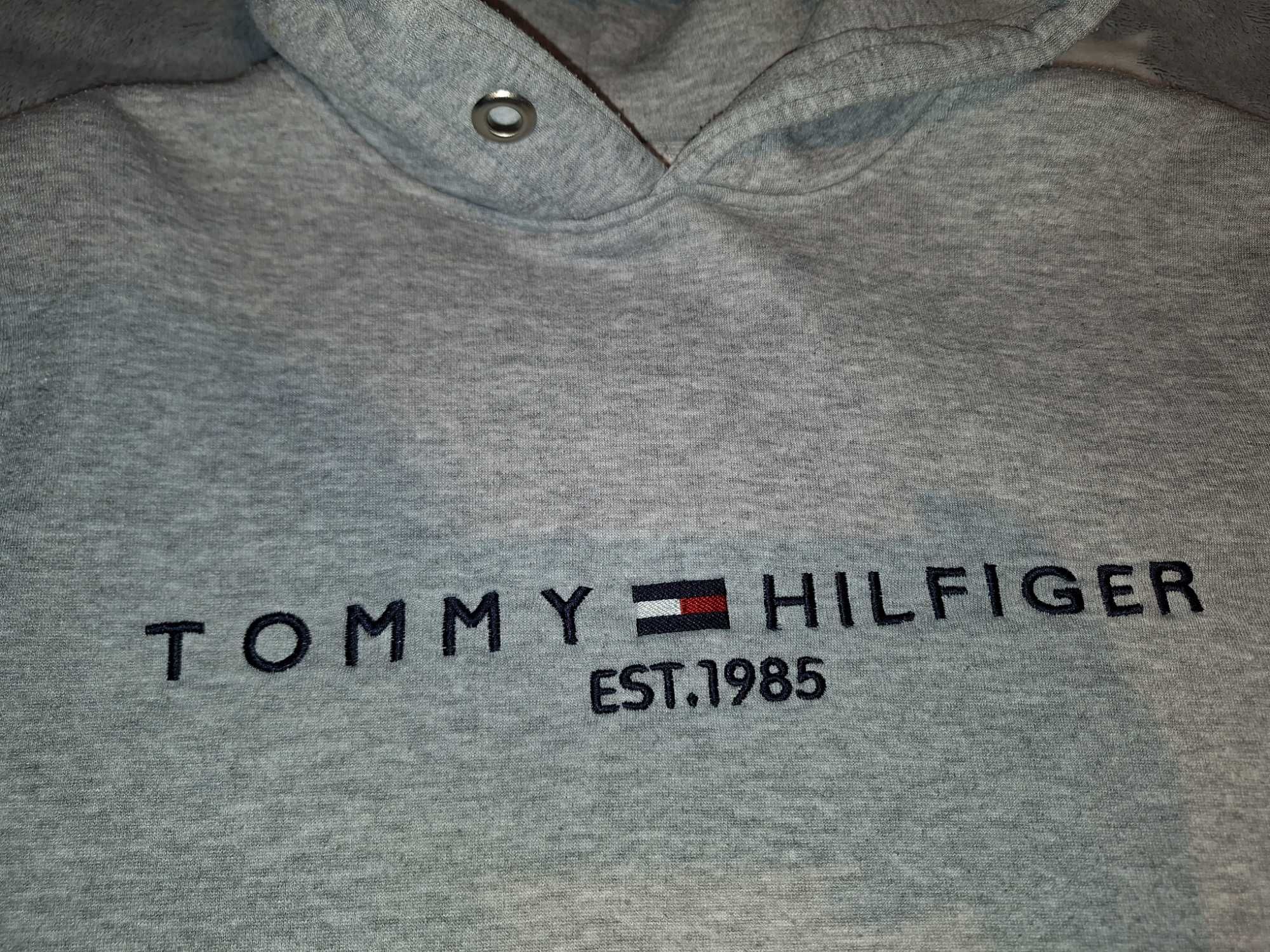 Tommy hilfiger S / M bluza szara z kapturem